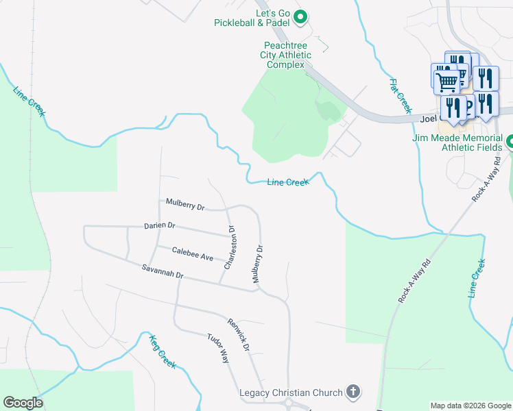 map of restaurants, bars, coffee shops, grocery stores, and more near 315 Mulberry Drive in Senoia