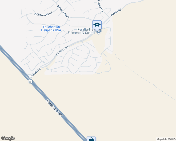 map of restaurants, bars, coffee shops, grocery stores, and more near 10829 Surveyor Court in Gold Canyon