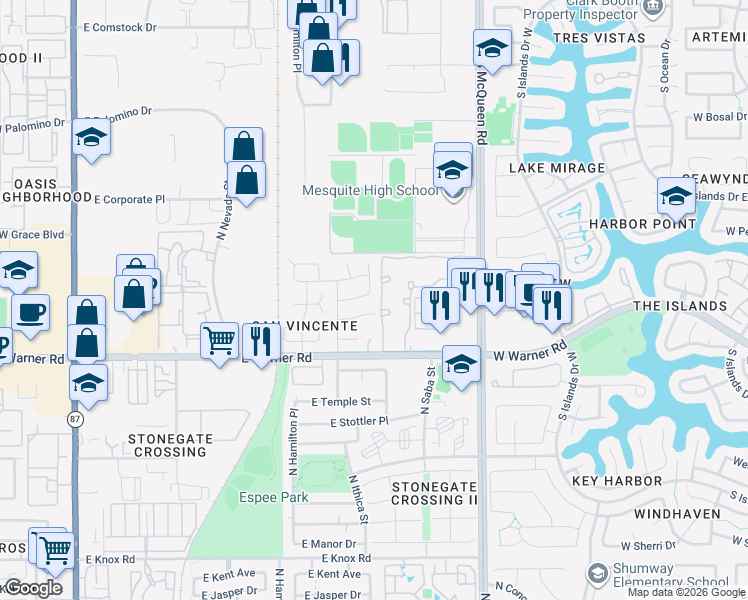 map of restaurants, bars, coffee shops, grocery stores, and more near 760 East Colt Road in Chandler