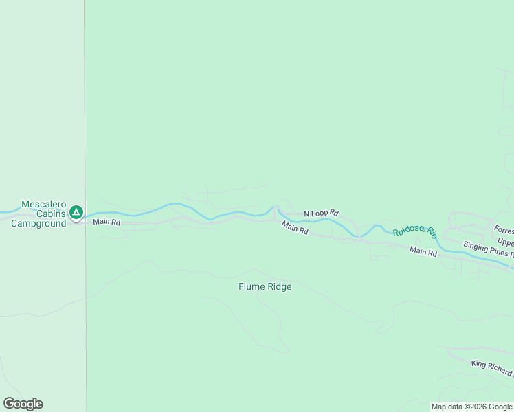 map of restaurants, bars, coffee shops, grocery stores, and more near 130-198 East Riverside Drive in Ruidoso