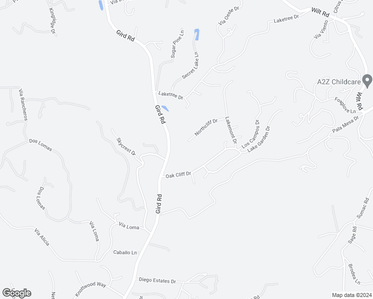 map of restaurants, bars, coffee shops, grocery stores, and more near 3513 Northcliff Drive in Fallbrook