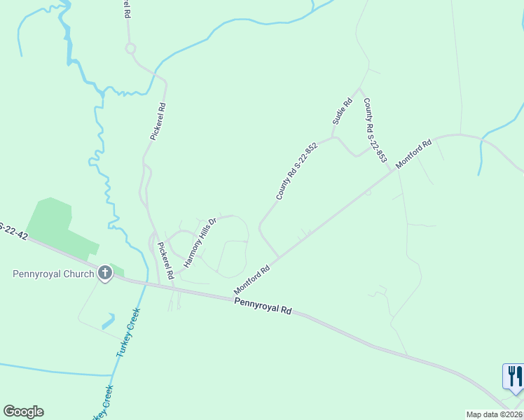 map of restaurants, bars, coffee shops, grocery stores, and more near 668 County Road S-22-852 in Georgetown