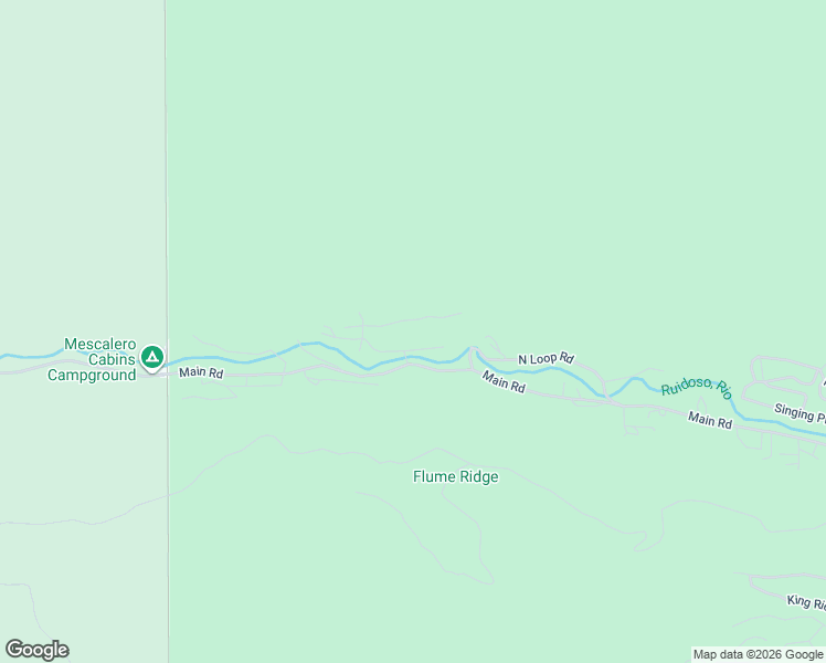 map of restaurants, bars, coffee shops, grocery stores, and more near 100-128 East Riverside Drive in Ruidoso