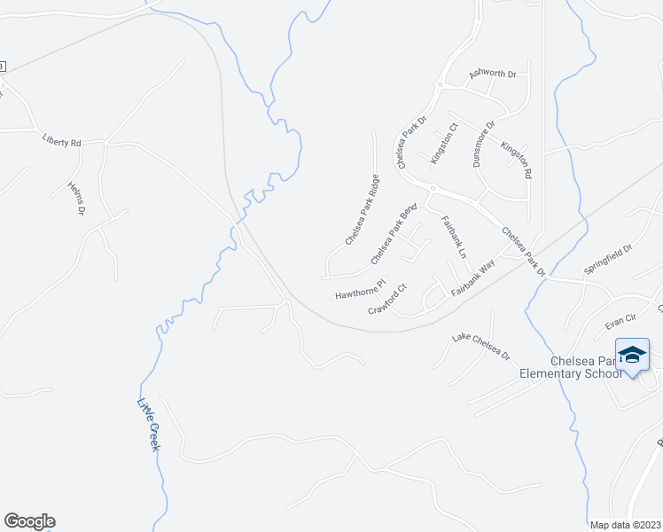 map of restaurants, bars, coffee shops, grocery stores, and more near 3006 Chelsea Park Ridge in Chelsea