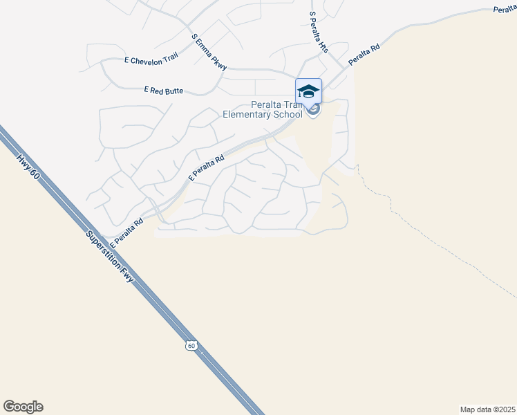 map of restaurants, bars, coffee shops, grocery stores, and more near 10713 Surveyor Court in Gold Canyon