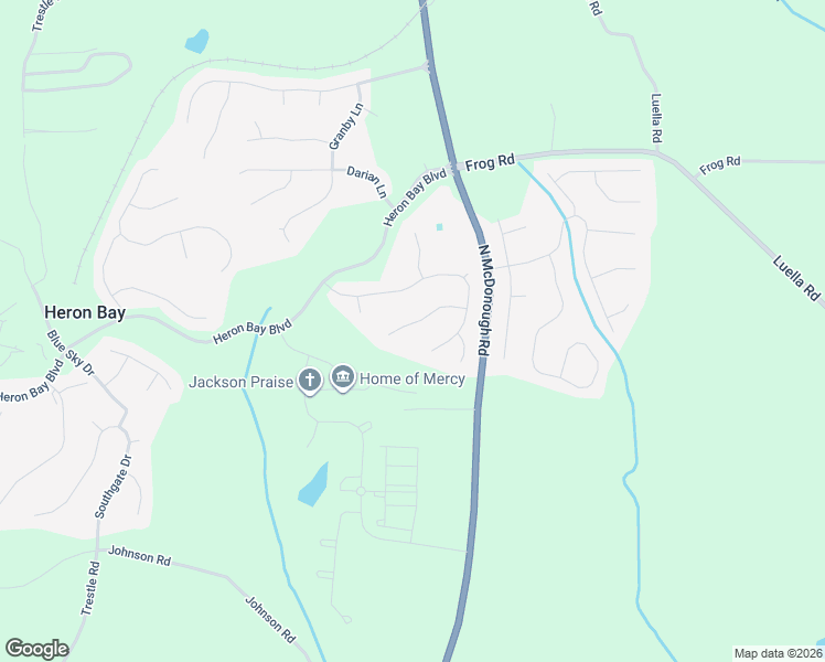 map of restaurants, bars, coffee shops, grocery stores, and more near 540 Vickers Lane in Locust Grove