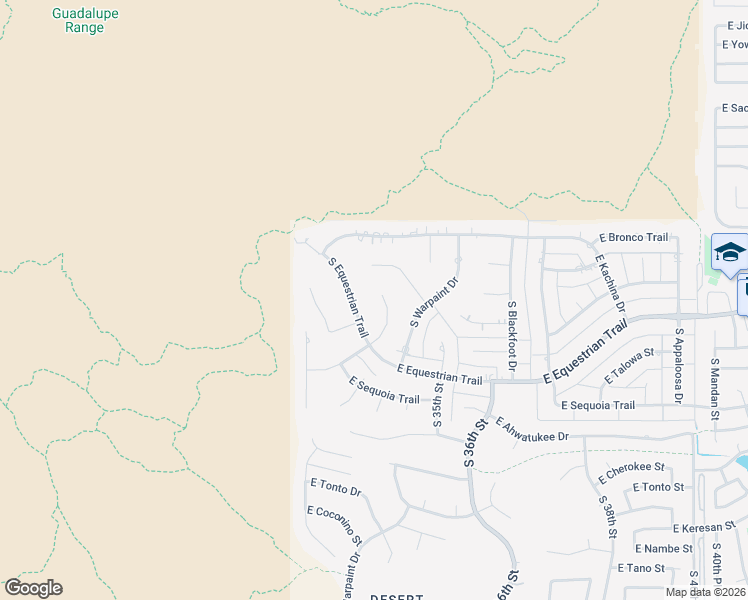 map of restaurants, bars, coffee shops, grocery stores, and more near 11808 South Tuzigoot Court in Phoenix