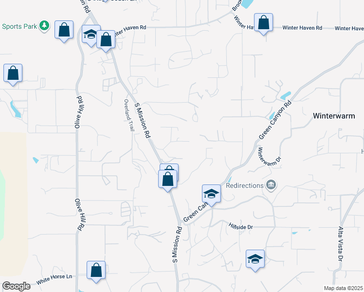 map of restaurants, bars, coffee shops, grocery stores, and more near 1139 Big Oak Ranch Road in Fallbrook