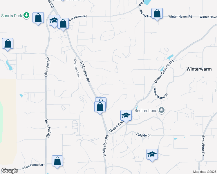 map of restaurants, bars, coffee shops, grocery stores, and more near 1139 Big Oak Ranch Road in Fallbrook