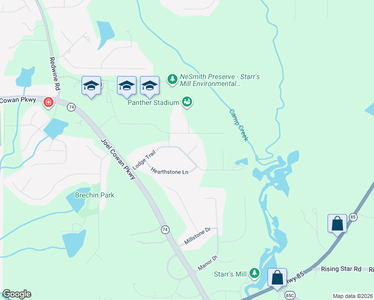 map of restaurants, bars, coffee shops, grocery stores, and more near 110 Grouse Point in Fayetteville