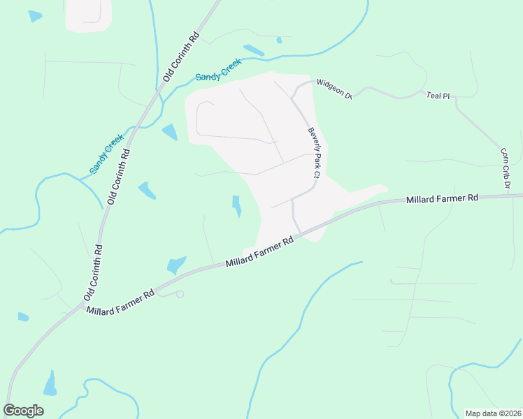 map of restaurants, bars, coffee shops, grocery stores, and more near 10 Beverly Park Court in Newnan