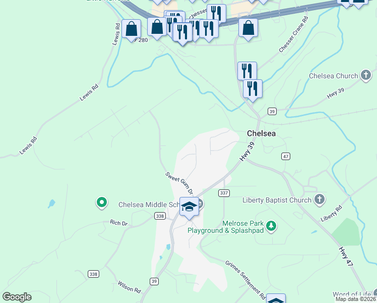 map of restaurants, bars, coffee shops, grocery stores, and more near 24 Beech Circle in Chelsea