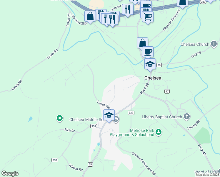 map of restaurants, bars, coffee shops, grocery stores, and more near 24 Beech Circle in Chelsea