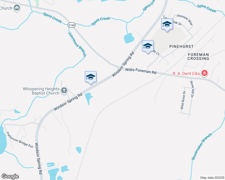 map of restaurants, bars, coffee shops, grocery stores, and more near 4514 Windsor Spring Road in Hephzibah