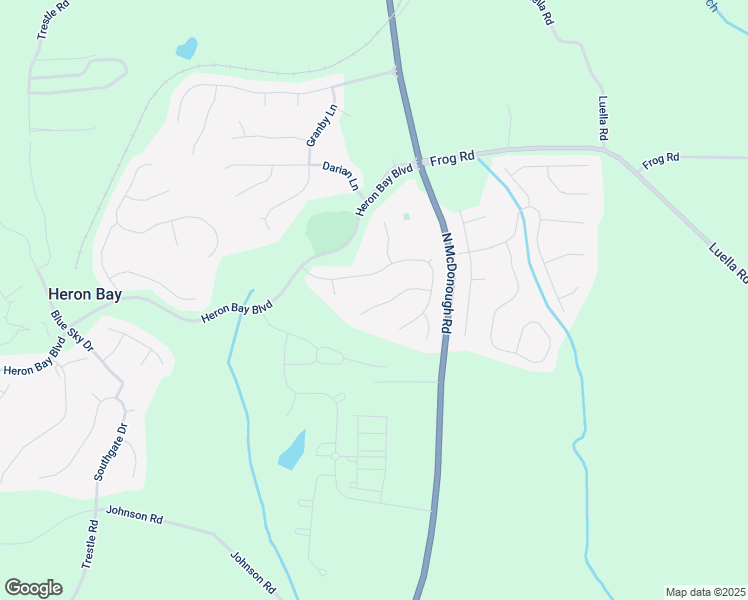 map of restaurants, bars, coffee shops, grocery stores, and more near 540 Vickers Lane in Locust Grove