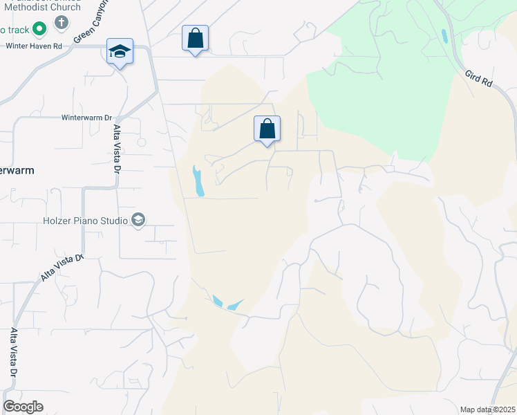 map of restaurants, bars, coffee shops, grocery stores, and more near 2501 Via Rancheros Way in Fallbrook