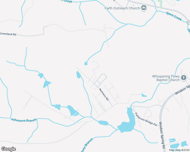 map of restaurants, bars, coffee shops, grocery stores, and more near 2558 Nunnery Road in Hephzibah