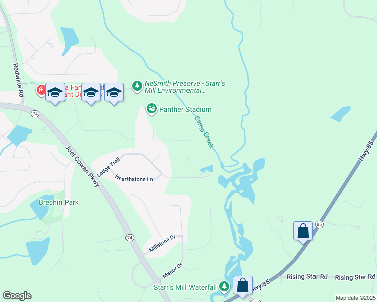 map of restaurants, bars, coffee shops, grocery stores, and more near 145 Covey Crossing in Fayetteville