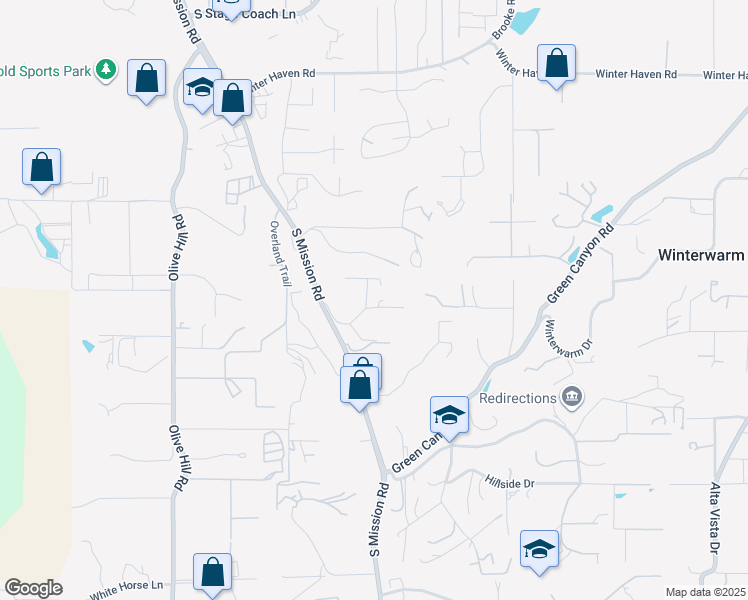 map of restaurants, bars, coffee shops, grocery stores, and more near 1106 Big Oak Ranch Road in Fallbrook