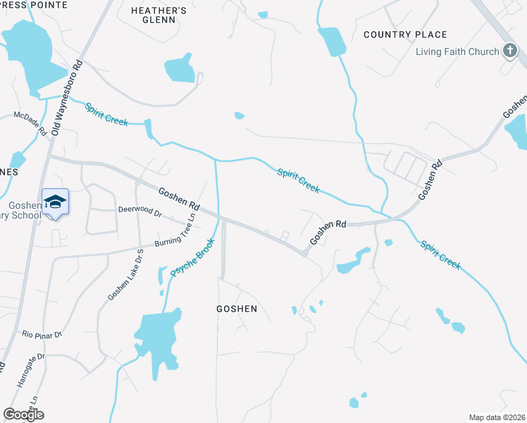 map of restaurants, bars, coffee shops, grocery stores, and more near 1671 Goshen Road in Augusta