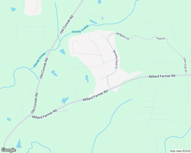 map of restaurants, bars, coffee shops, grocery stores, and more near 10 Beverly Park Court in Newnan