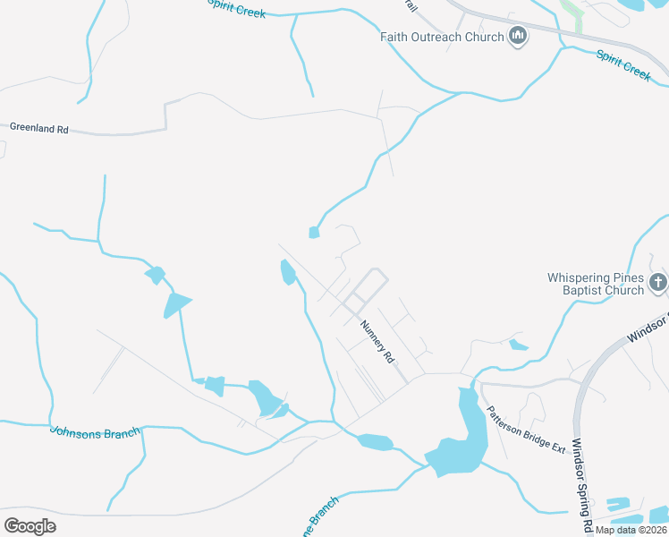 map of restaurants, bars, coffee shops, grocery stores, and more near 2558 Nunnery Road in Hephzibah