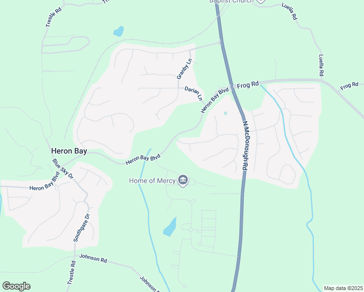 map of restaurants, bars, coffee shops, grocery stores, and more near 108 Lantana Drive in Locust Grove