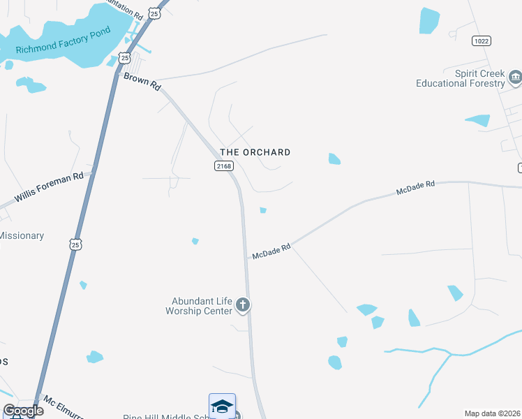 map of restaurants, bars, coffee shops, grocery stores, and more near 2119 Brown Road in Hephzibah