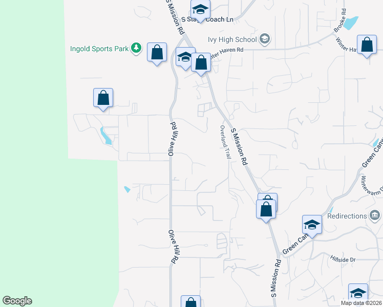 map of restaurants, bars, coffee shops, grocery stores, and more near 2950 Mackey Drive in Fallbrook