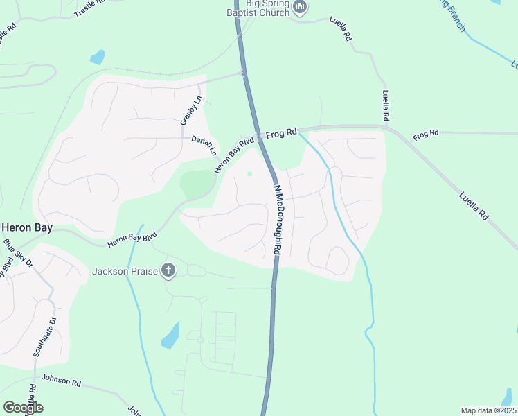 map of restaurants, bars, coffee shops, grocery stores, and more near 186 Lantana Drive in Locust Grove