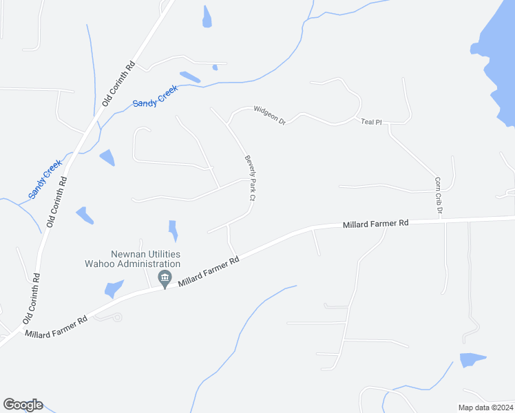 map of restaurants, bars, coffee shops, grocery stores, and more near 115 Beverly Park Court in Newnan