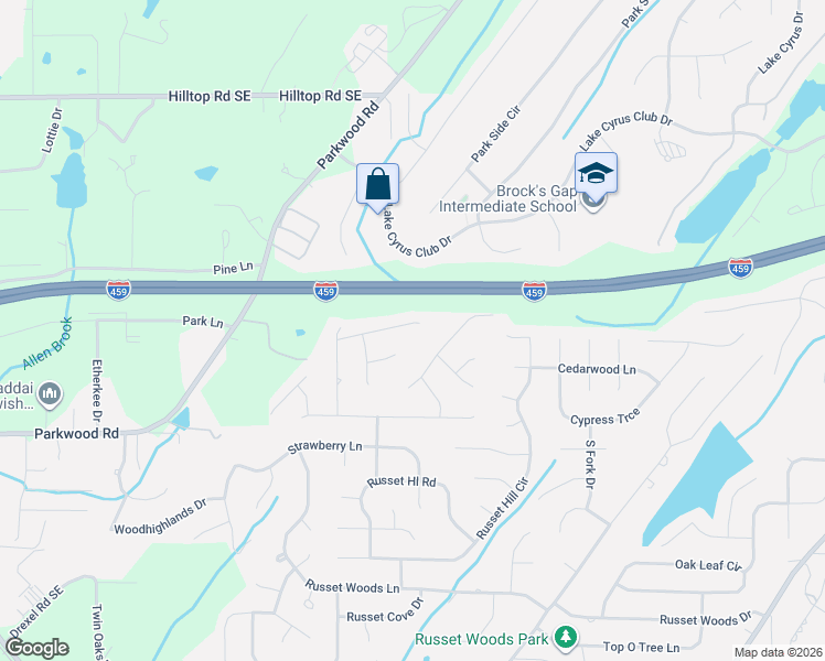 map of restaurants, bars, coffee shops, grocery stores, and more near 1928 Valewood Circle in Birmingham