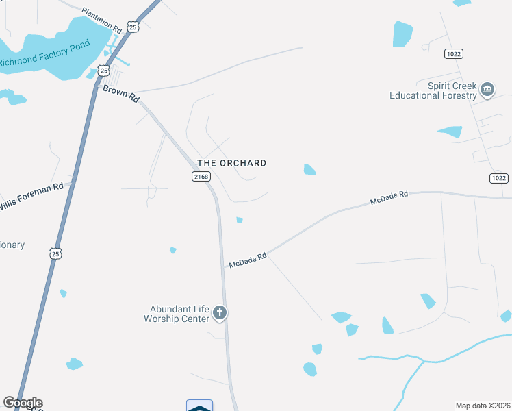 map of restaurants, bars, coffee shops, grocery stores, and more near 2236 Sunny Day Drive in Hephzibah