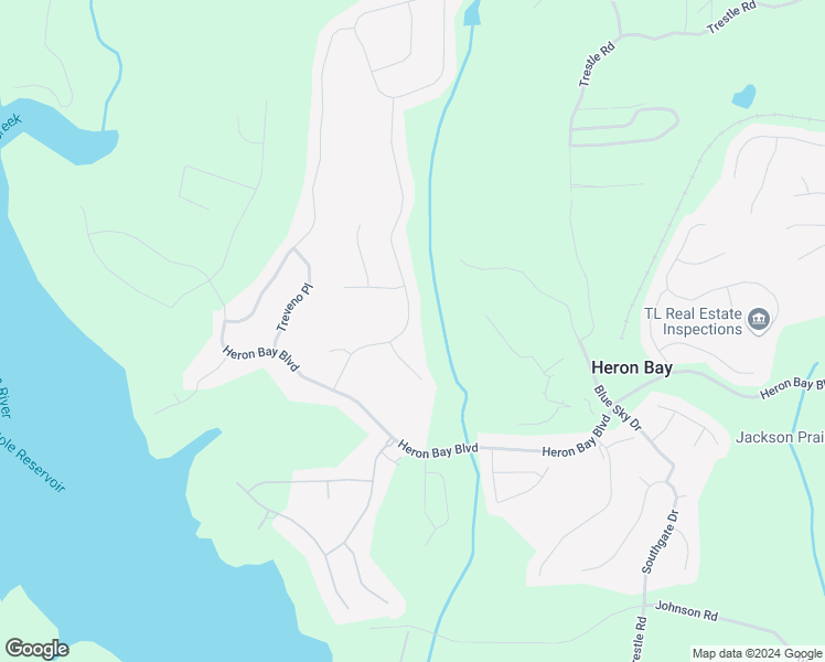 map of restaurants, bars, coffee shops, grocery stores, and more near 6044 Golf View Crossing in Locust Grove