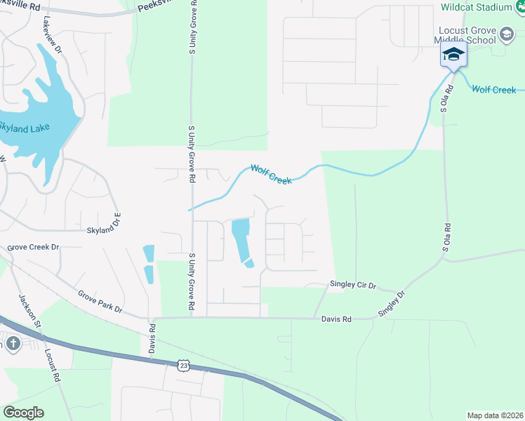 map of restaurants, bars, coffee shops, grocery stores, and more near 901 Tiburon Court in Locust Grove