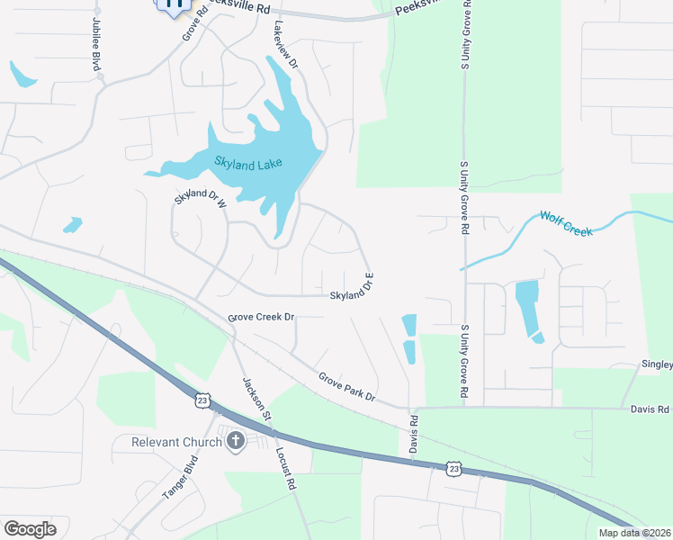 map of restaurants, bars, coffee shops, grocery stores, and more near 225 Boulder Lane in Locust Grove