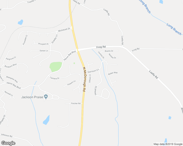 map of restaurants, bars, coffee shops, grocery stores, and more near 104 Garrison Lane in Locust Grove