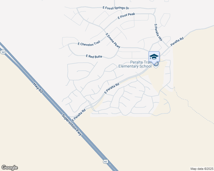 map of restaurants, bars, coffee shops, grocery stores, and more near 8198 South Bull Dog Court in Gold Canyon