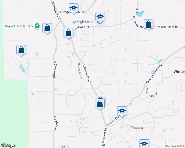 map of restaurants, bars, coffee shops, grocery stores, and more near 949 Quail Knoll Road in Fallbrook
