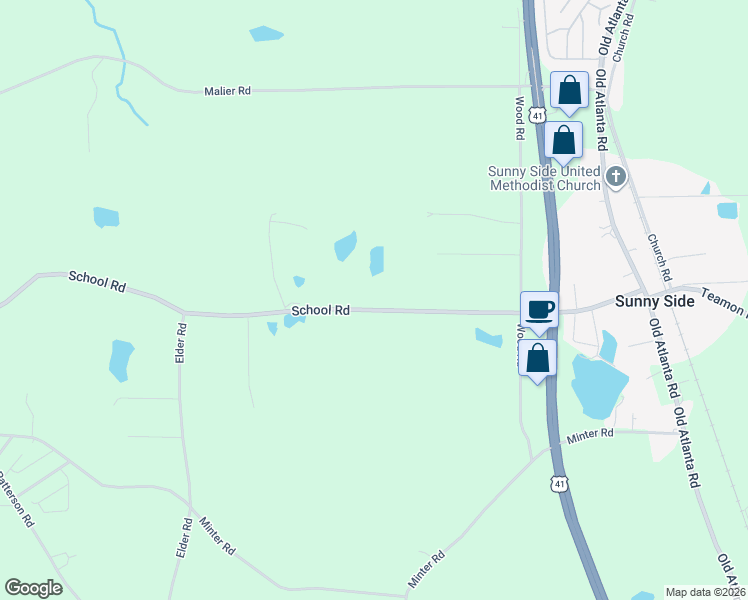 map of restaurants, bars, coffee shops, grocery stores, and more near 348 School Road in Hampton