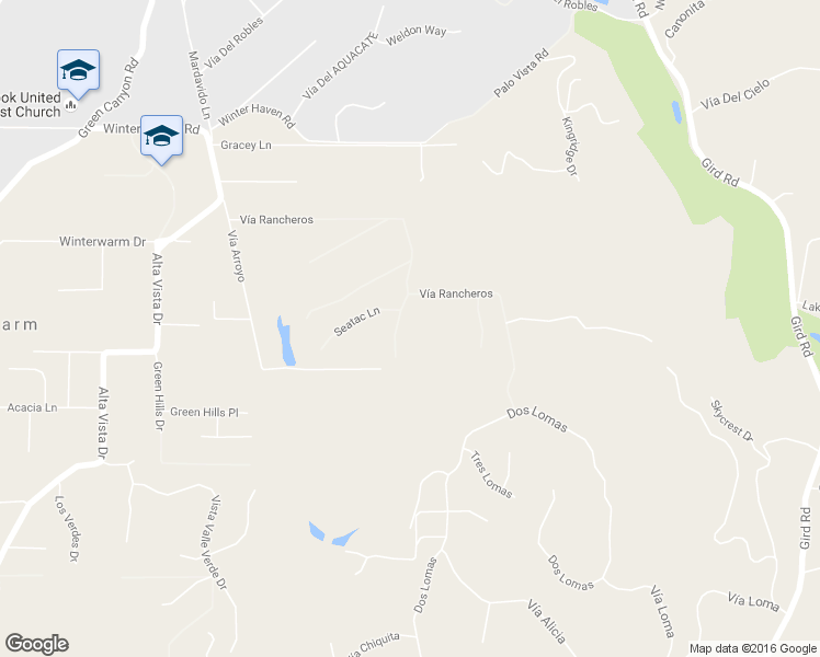 map of restaurants, bars, coffee shops, grocery stores, and more near 2836 Via Rancheros Way in Fallbrook