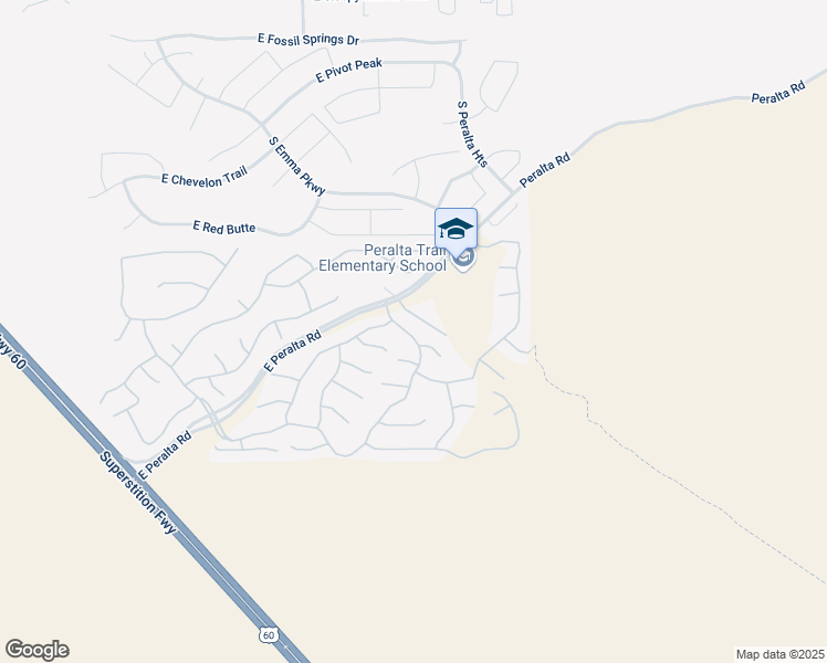 map of restaurants, bars, coffee shops, grocery stores, and more near 8155 Mountain Air Lane in Gold Canyon