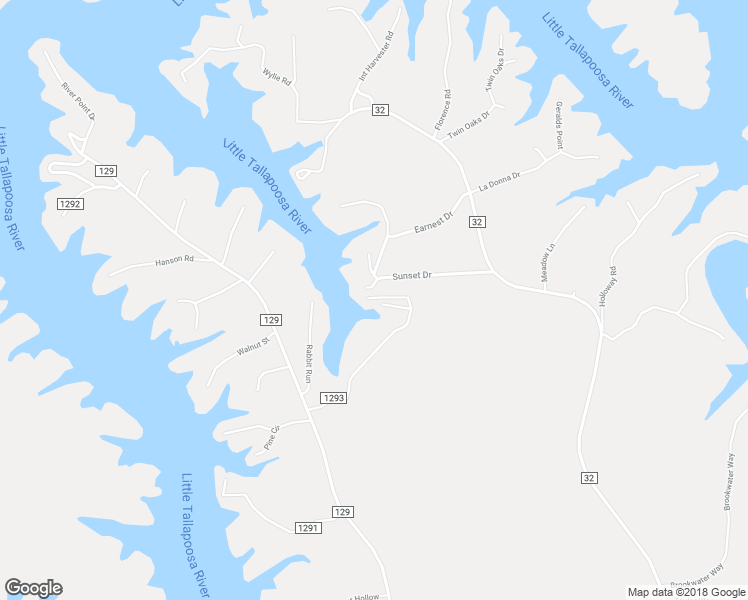 map of restaurants, bars, coffee shops, grocery stores, and more near 523 County Road 1293 in Wedowee