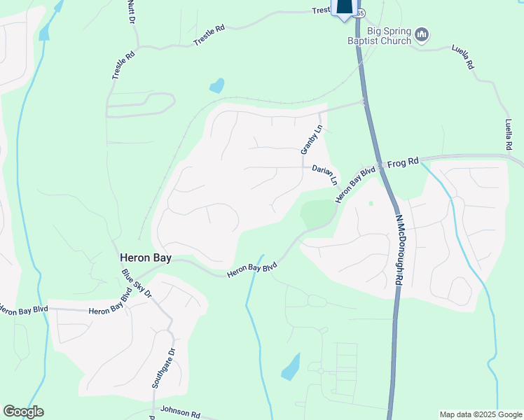 map of restaurants, bars, coffee shops, grocery stores, and more near 1540 Granby Lane in Locust Grove