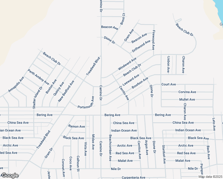 map of restaurants, bars, coffee shops, grocery stores, and more near 1374 Leeward Avenue in Thermal