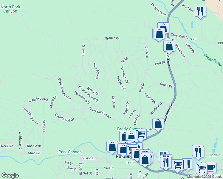 map of restaurants, bars, coffee shops, grocery stores, and more near 199 Kingwood Place in Ruidoso