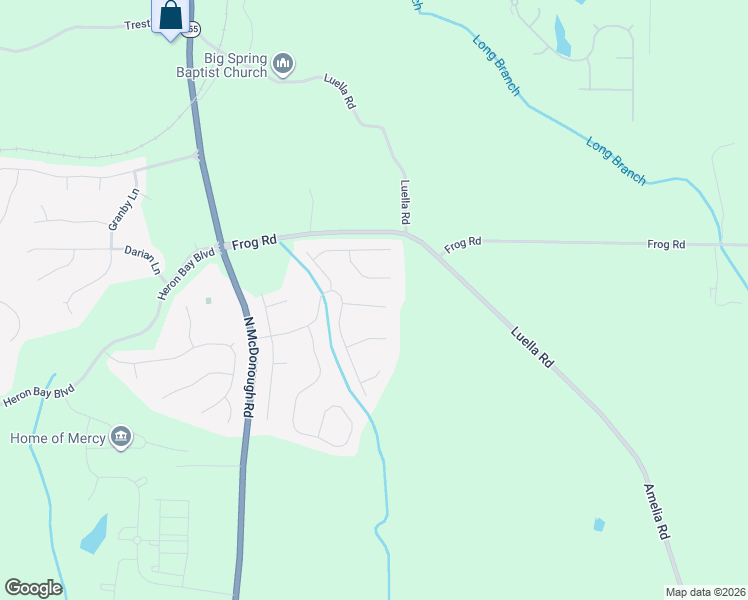 map of restaurants, bars, coffee shops, grocery stores, and more near 917 Piedmont Drive in Locust Grove