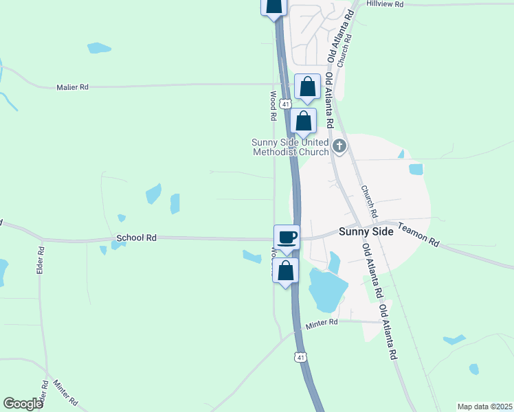 map of restaurants, bars, coffee shops, grocery stores, and more near 283 Wood Road in Hampton