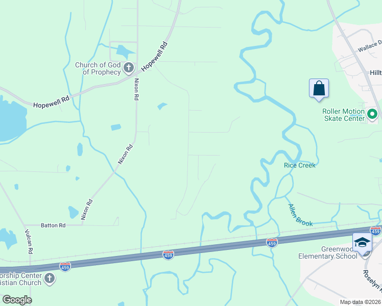 map of restaurants, bars, coffee shops, grocery stores, and more near 2164 Headrick Road in Bessemer