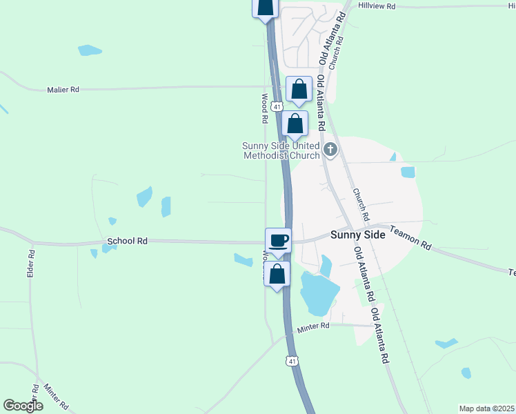 map of restaurants, bars, coffee shops, grocery stores, and more near 283 Wood Road in Hampton
